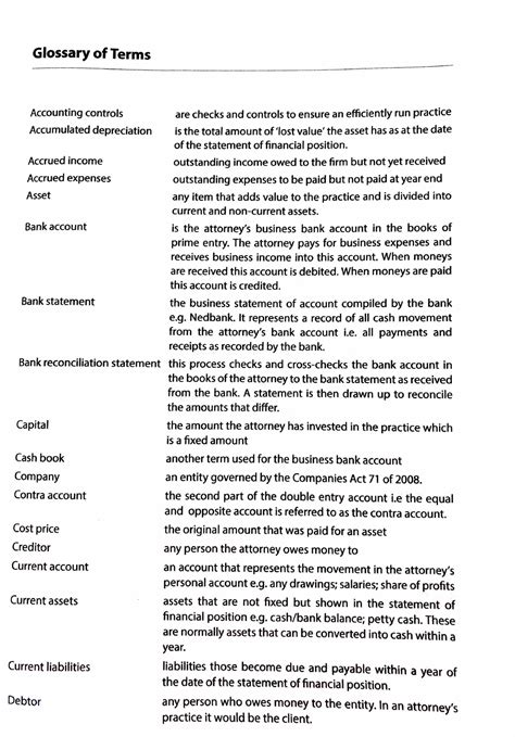 Bill Glossary .